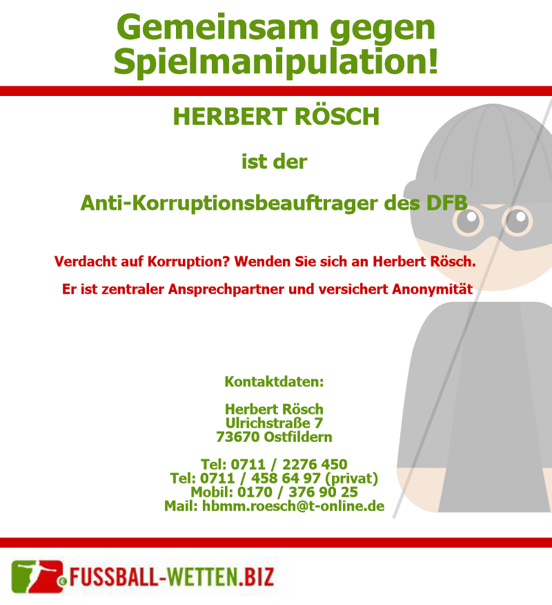 Herbert Rösch ist eine der Anlaufstellen des DFB wenn es um Korruptionsverdacht geht.