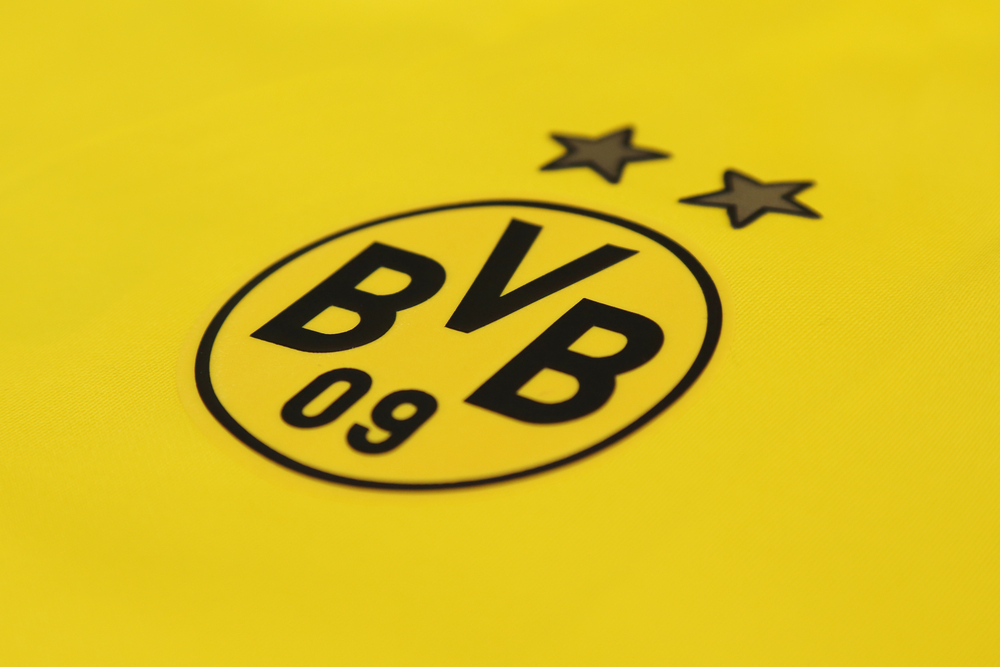 Das schwarz gelbe Logo des Bundesligisten Borussia Dortmund
